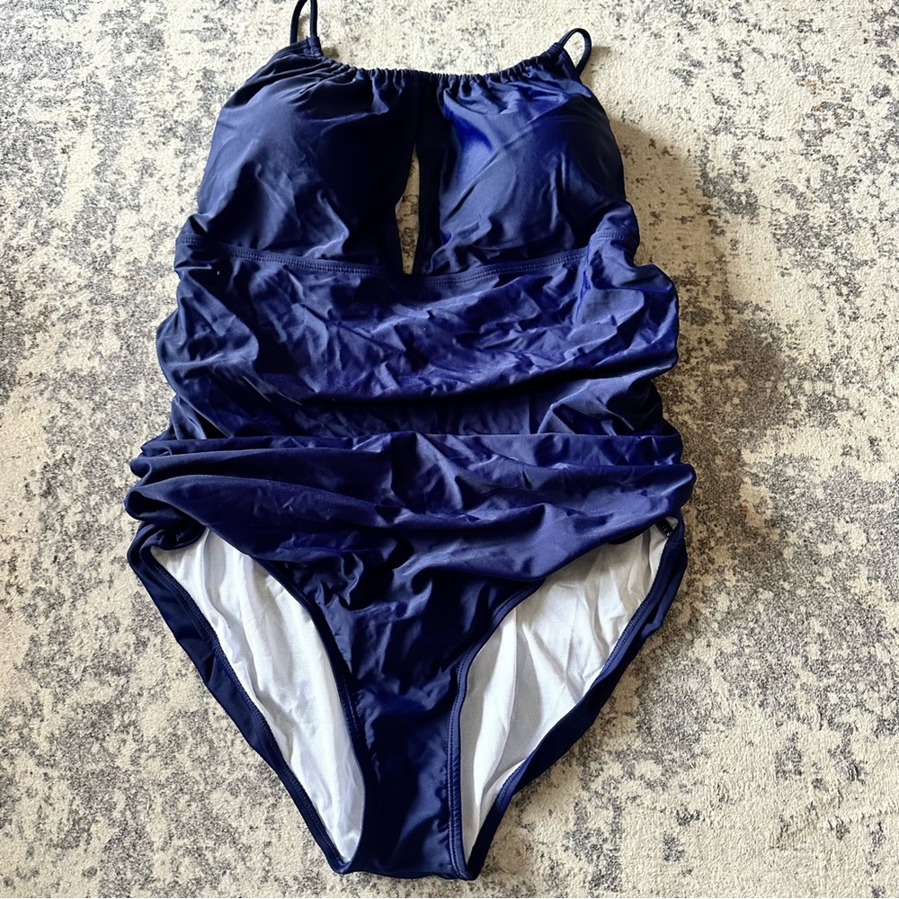NWOT Navy Blue Boutique One Piece Swimsuit--2xl